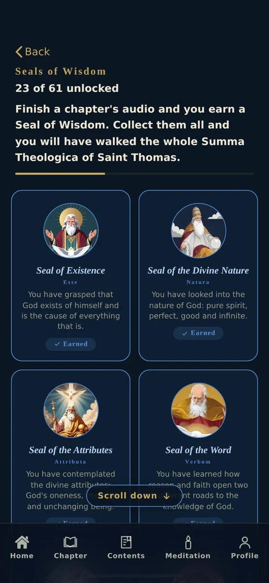 Summa Seals of Wisdom screen