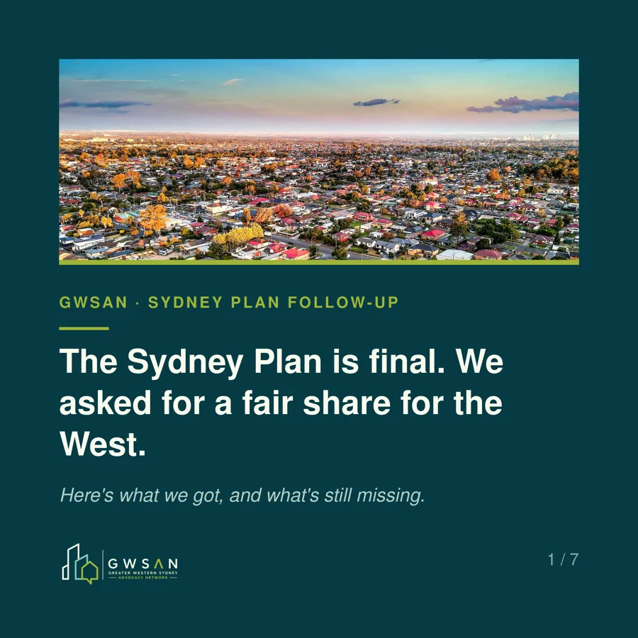 Slide 1: The Sydney Plan is final