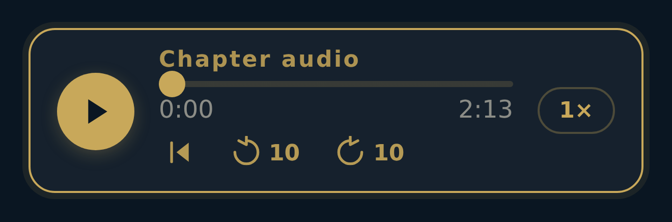 Chapter audio player